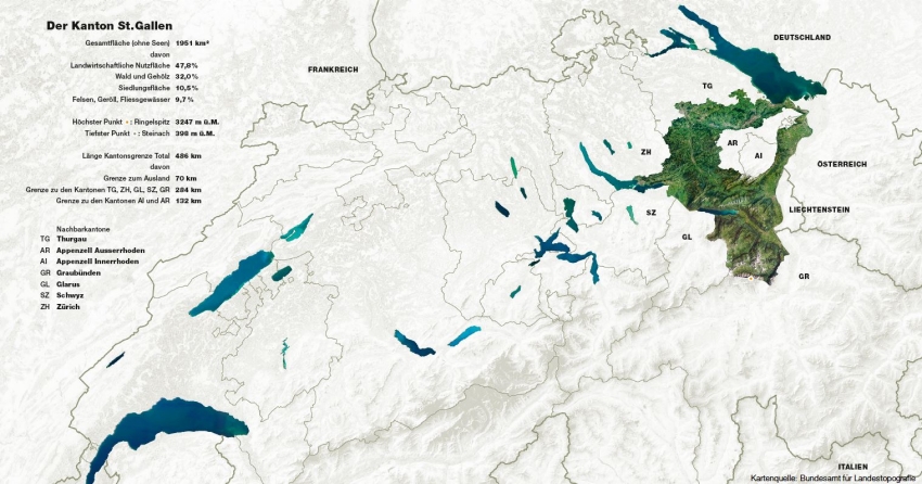 Kantonskarte SwissTopo